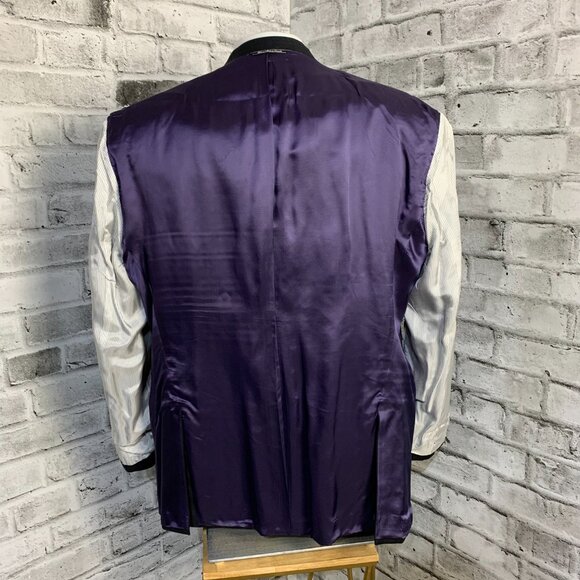 Vintage 90s Union Label Jack Victor Gable Tux Super 100's Wool Tuxedo Jacket - Picture 9 of 16